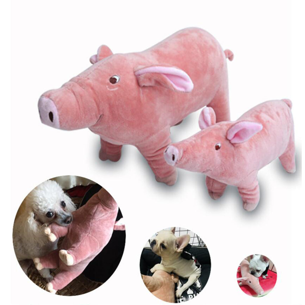 Pig Shape Pet Dog Puppy Cotton Chew Toy Tooth Cleaning Exercise Toy Large