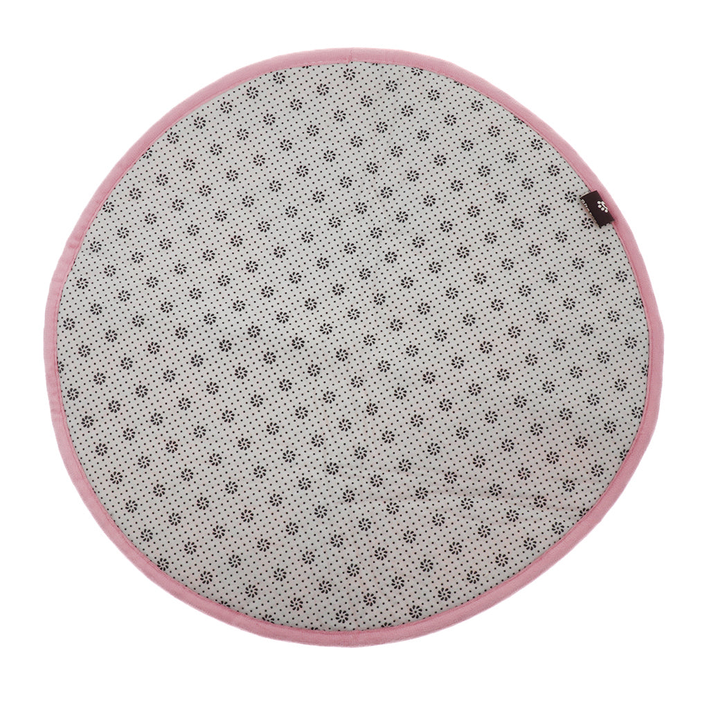 Round Shape Dog Cat Coral Fleece Mat Warm Sleep Bedding Nest Pet Pad Pink S