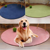 Round Shape Dog Cat Coral Fleece Mat Warm Sleep Bedding Nest Pet Pad Pink S