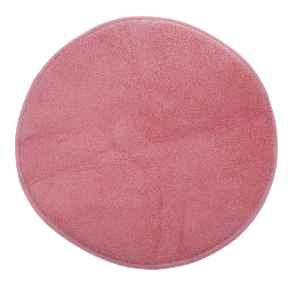 Round Shape Dog Cat Coral Fleece Mat Warm Sleep Bedding Nest Pet Pad Pink S