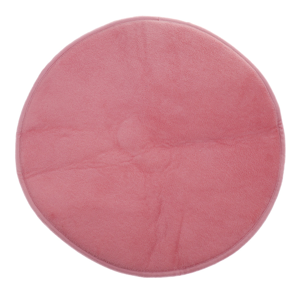 Round Shape Dog Cat Coral Fleece Mat Warm Sleep Bedding Nest Pet Pad Pink S