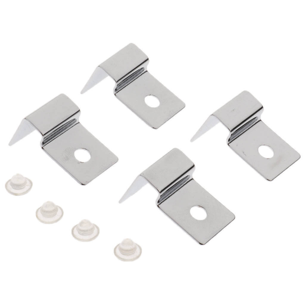 4pcs Stainless Steel Aquarium Fish Tank Glass Cover Clip Support Holder 8MM