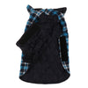 Windproof British Style Plaid Dog Vest Winter Coat Warm Apparel Cold Weather Blue M