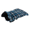 Windproof British Style Plaid Dog Vest Winter Coat Warm Apparel Cold Weather Blue M