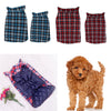 Windproof British Style Plaid Dog Vest Winter Coat Warm Apparel Cold Weather Blue M