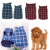 Windproof British Style Plaid Dog Vest Winter Coat Warm Apparel Cold Weather Blue M