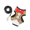 Adjustable Dog Harness Traction Rope Dog Vest Clothes Leopard Print