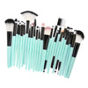 25pcs Makeup Cosmetic Brushes Set for Foundation Powder Concealer Blending Green Black