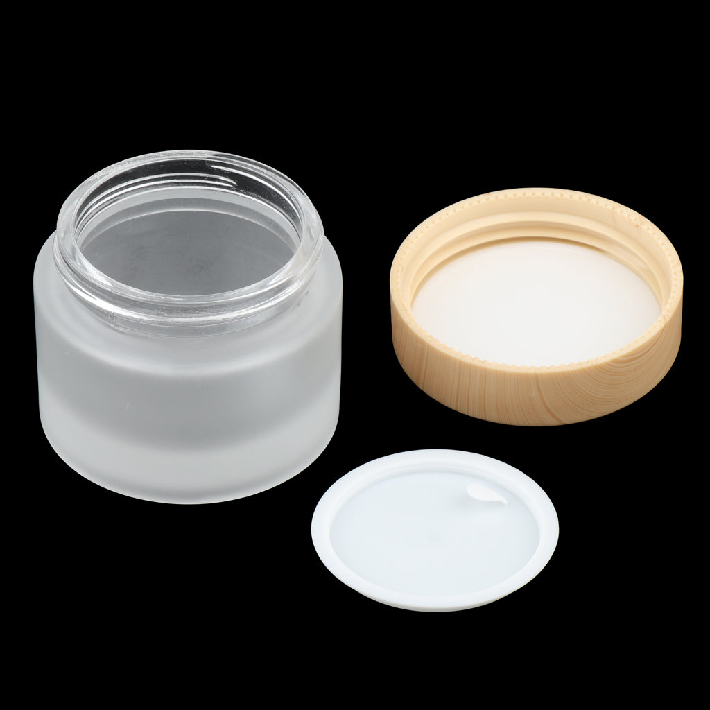 2X Empty Refill Round Face Cream Bottles Lotion Cosmetics Container Jars 50g