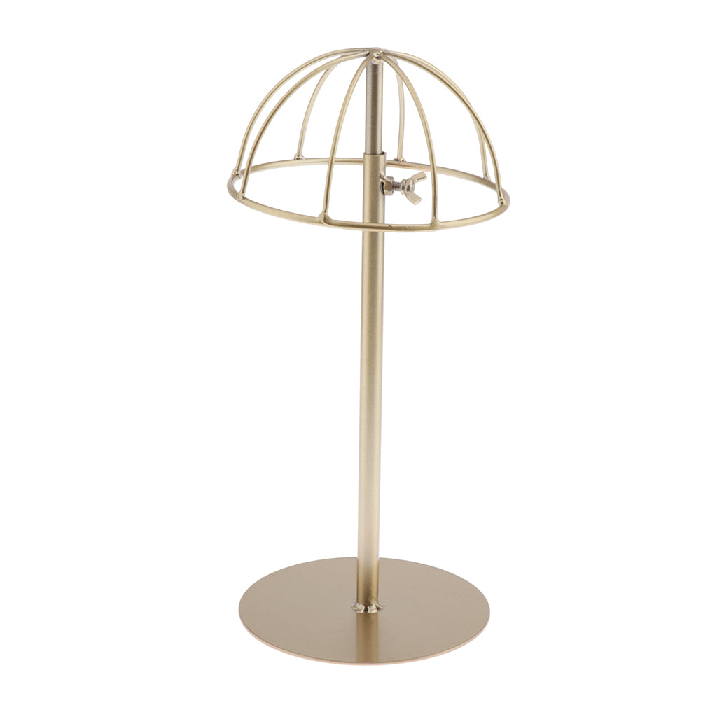 Height Hat Stand Metal Dome Shape Tabletop Wig Display Adjustable Rack