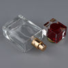 Empty Glass Perfume Fragrance Bottle Aftershave Spray Containers 50ml Red Cap