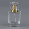 Empty Glass Perfume Fragrance Bottle Aftershave Spray Containers 50ml Golden Cap