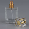 Empty Glass Perfume Fragrance Bottle Aftershave Spray Containers 50ml Golden Cap