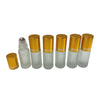 6Pcs Empty Perfume Essential Oil Roll on Bottles 5ml Mat Glass Roller Bottle Gold