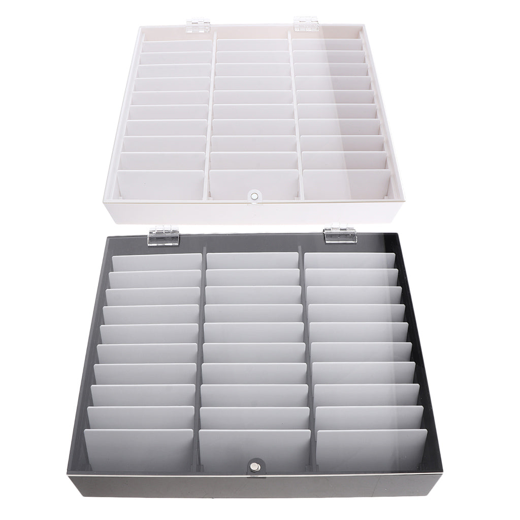 30Grids Acrylic Nail Tips Display Removable False Nail Art Storage Box White