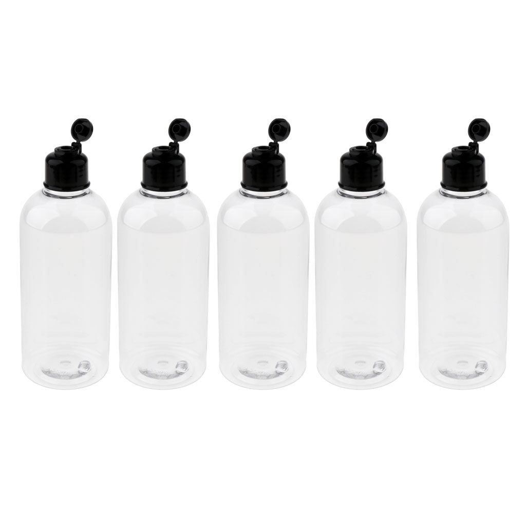 5x Empty Travel Portable Lotion/Shampoo Bottle Refillable Containers 300 ml