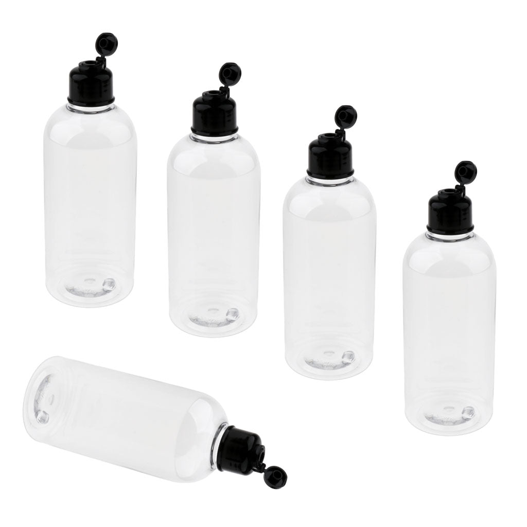 5x Empty Travel Portable Lotion/Shampoo Bottle Refillable Containers 300 ml