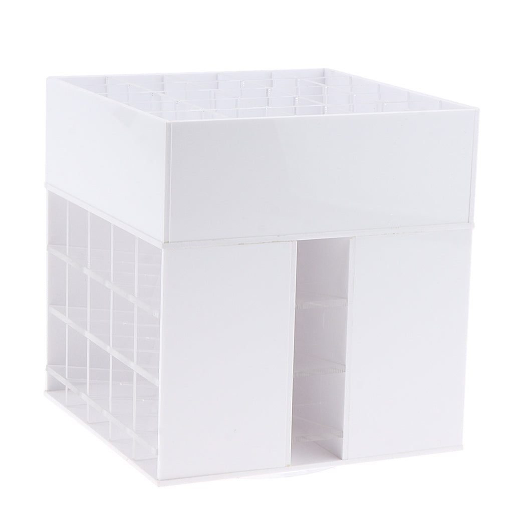 360 Rotating Lipstick Organizer Holder Rack Lipgloss Tower Stand 61 Grid White