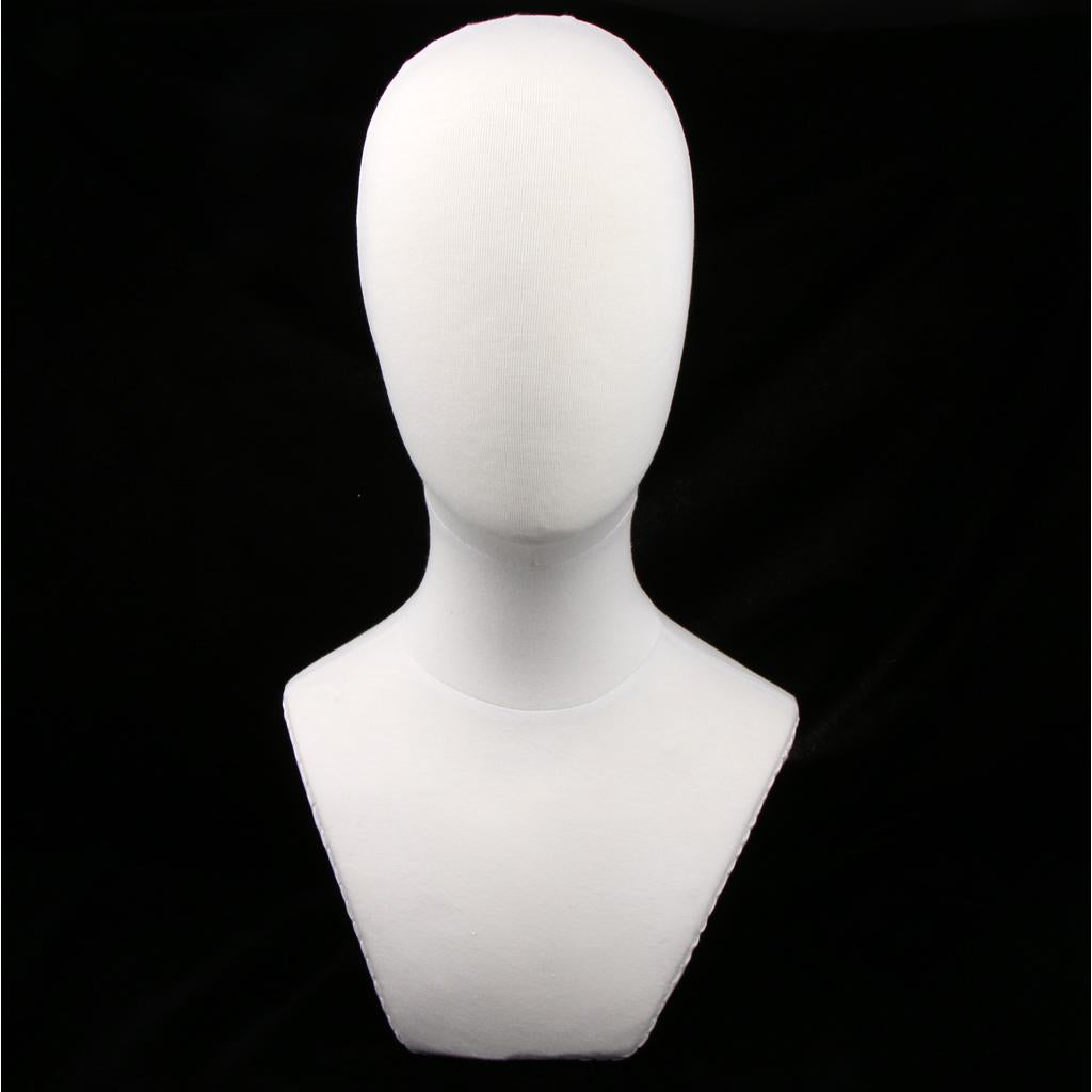 21" Canvas Block Head For Wigs Making Manikin/Mannequin Jewelry Display Head B