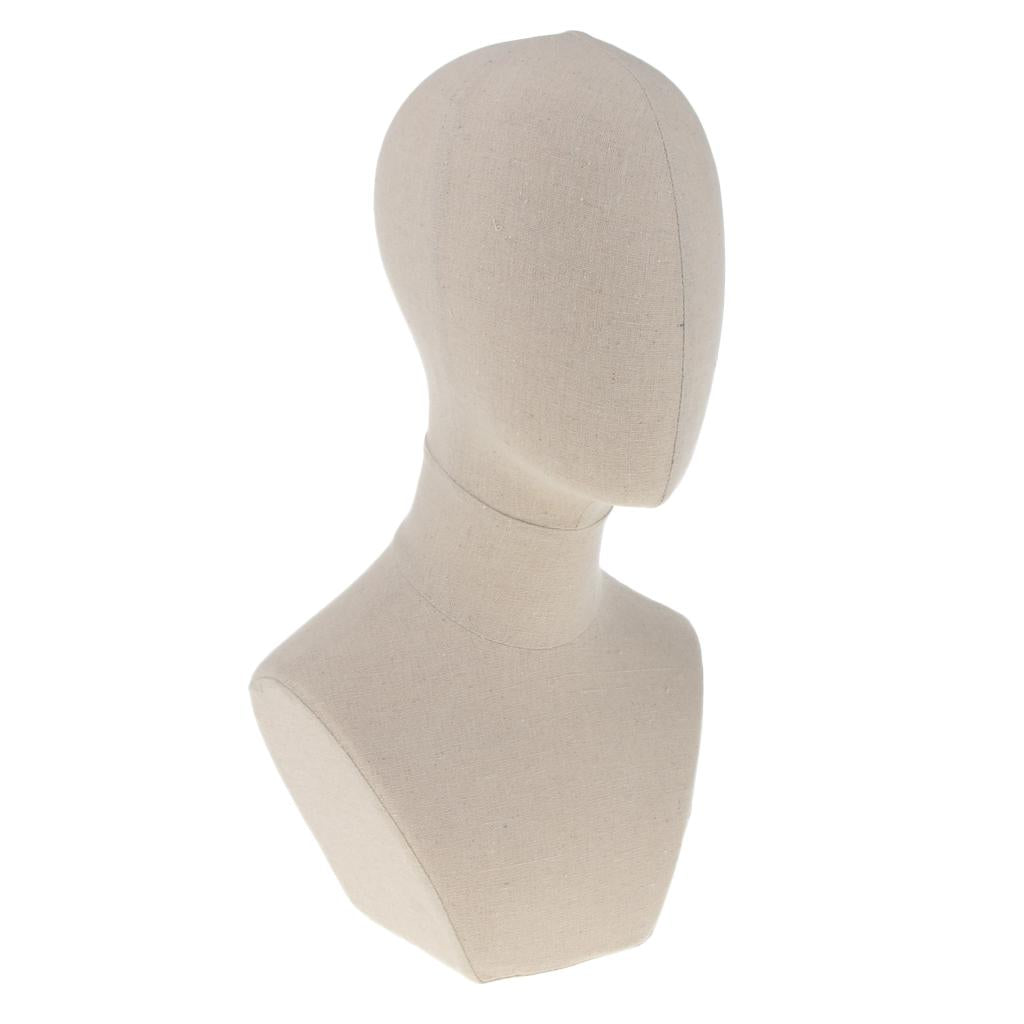 21" Canvas Block Head For Wigs Making Manikin/Mannequin Jewelry Display Head A