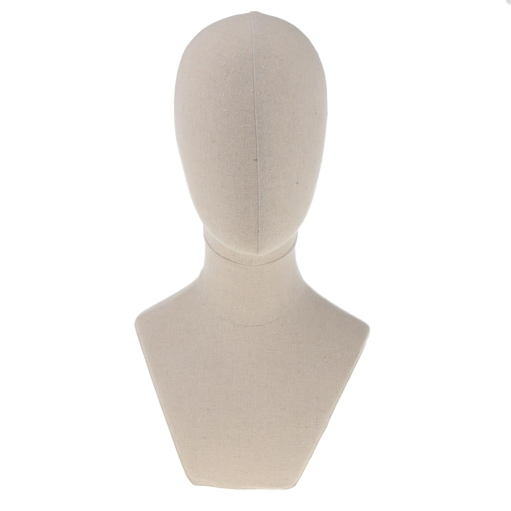 21" Canvas Block Head For Wigs Making Manikin/Mannequin Jewelry Display Head A