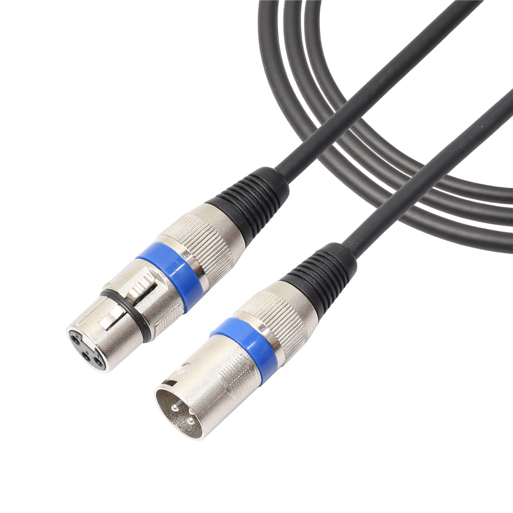 XLR Male to Female Audio Cord For Microphone Mixer Black and Blue 20 meters