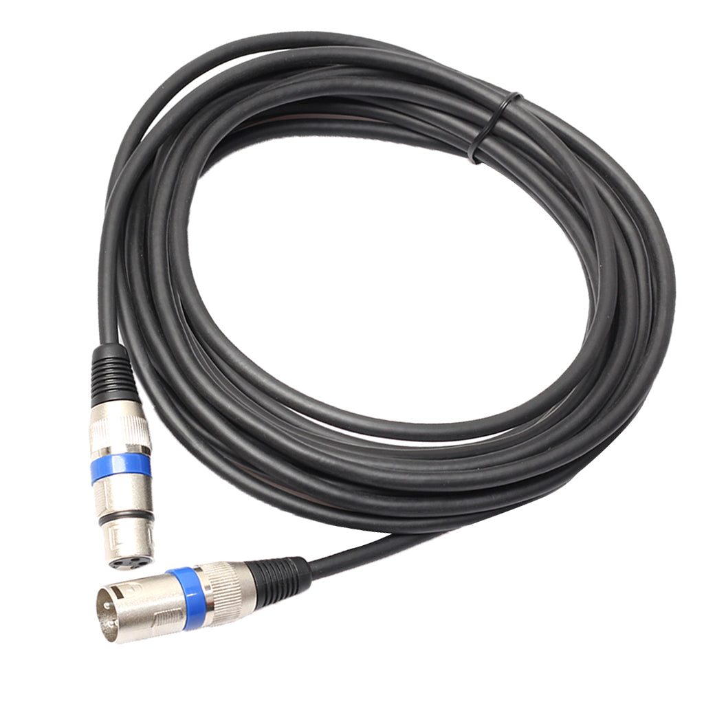 XLR Male to Female Audio Cord For Microphone Mixer Black and Blue 5 meters