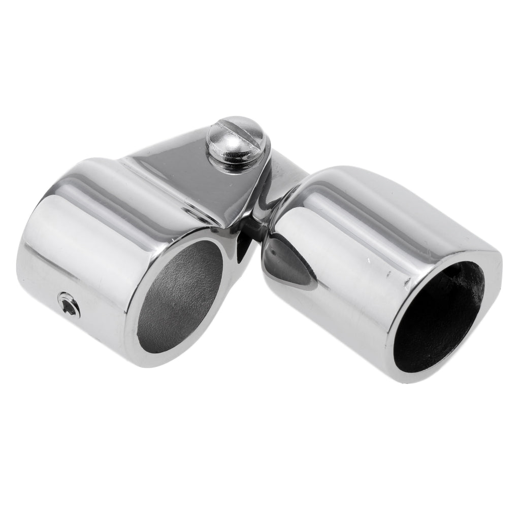 Marine 316 Stainless Steel 22mm Bimini Top Caps External Eye End Deck Hinge