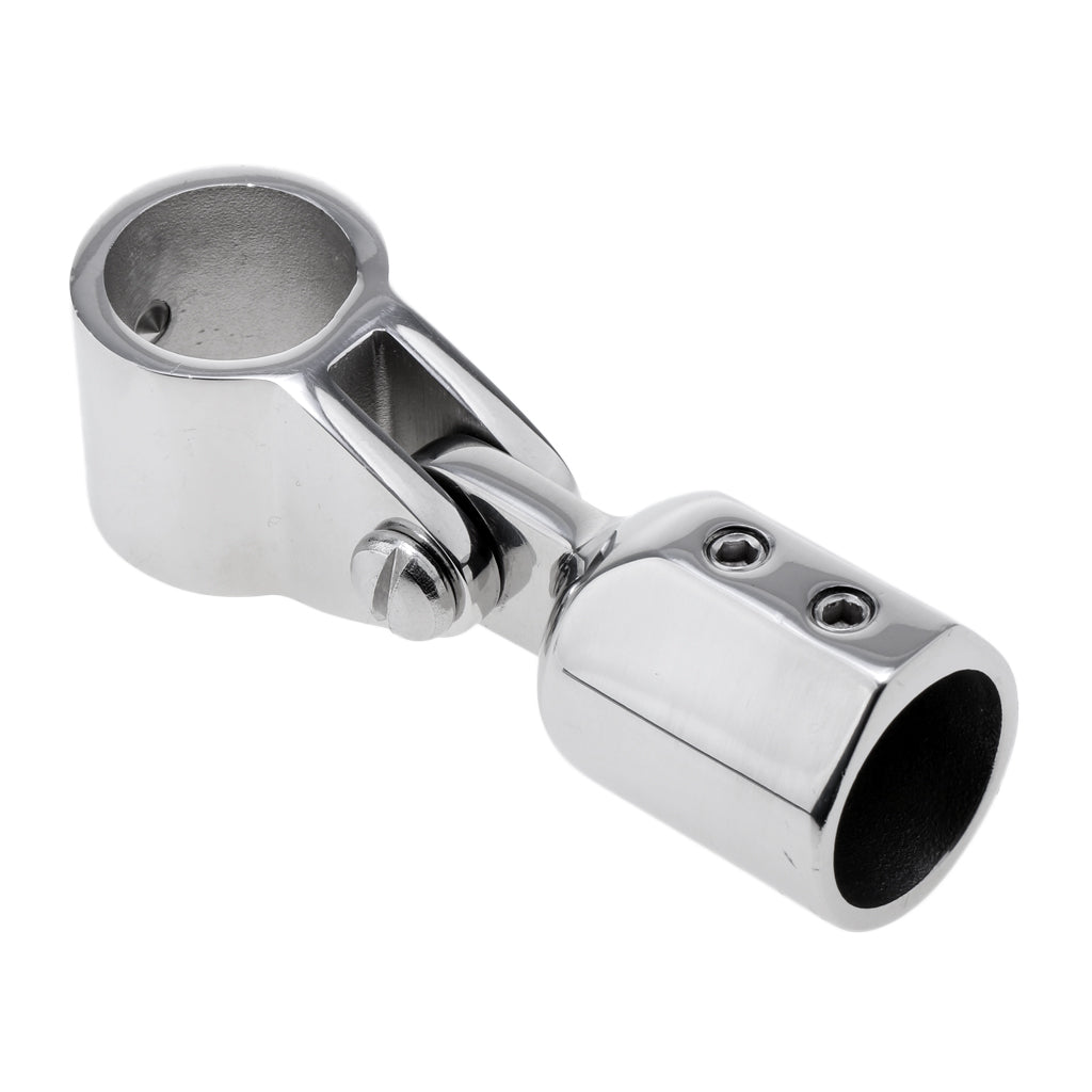 Marine 316 Stainless Steel 22mm Bimini Top Caps External Eye End Deck Hinge