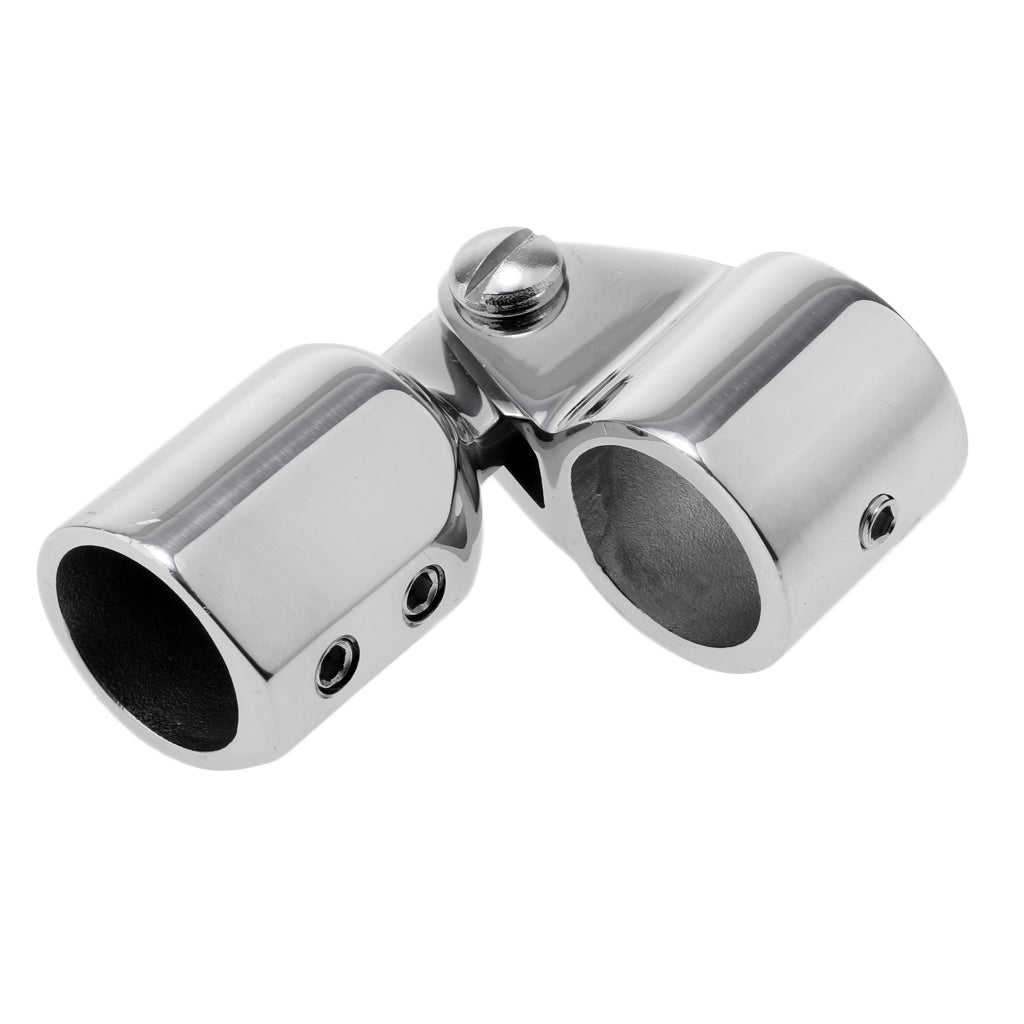 Marine 316 Stainless Steel 22mm Bimini Top Caps External Eye End Deck Hinge