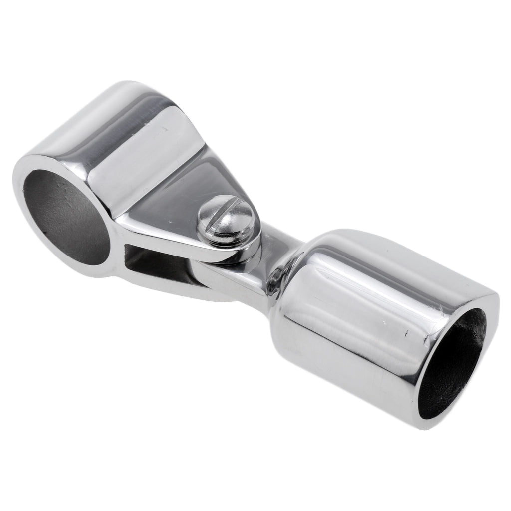 Marine 316 Stainless Steel 22mm Bimini Top Caps External Eye End Deck Hinge