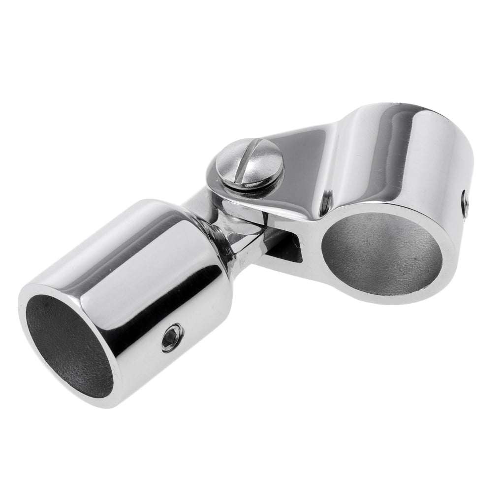 Marine 316 Stainless 22mm Bimini Top Caps External Eye End Deck Hinge