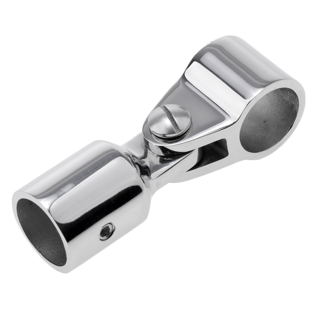 Marine 316 Stainless 22mm Bimini Top Caps External Eye End Deck Hinge