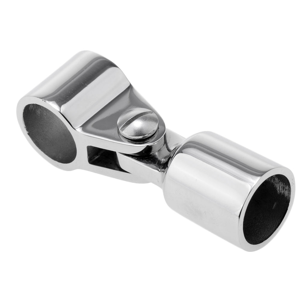 Marine 316 Stainless 22mm Bimini Top Caps External Eye End Deck Hinge