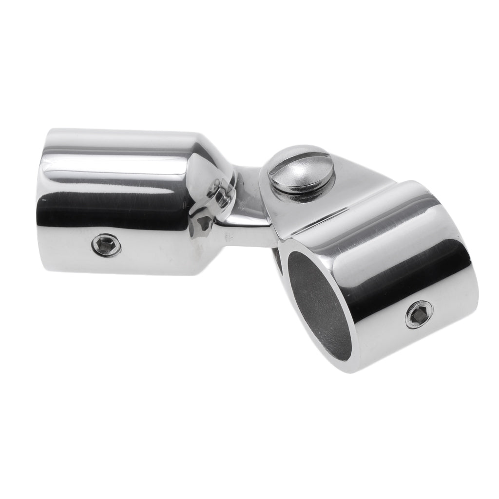 Marine 316 Stainless 22mm Bimini Top Caps External Eye End Deck Hinge