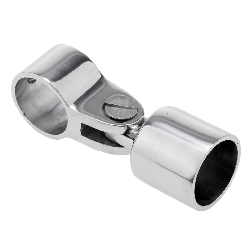 Marine 316 Stainless Steel 32mm Bimini Top Caps External Eye End Deck Hinge