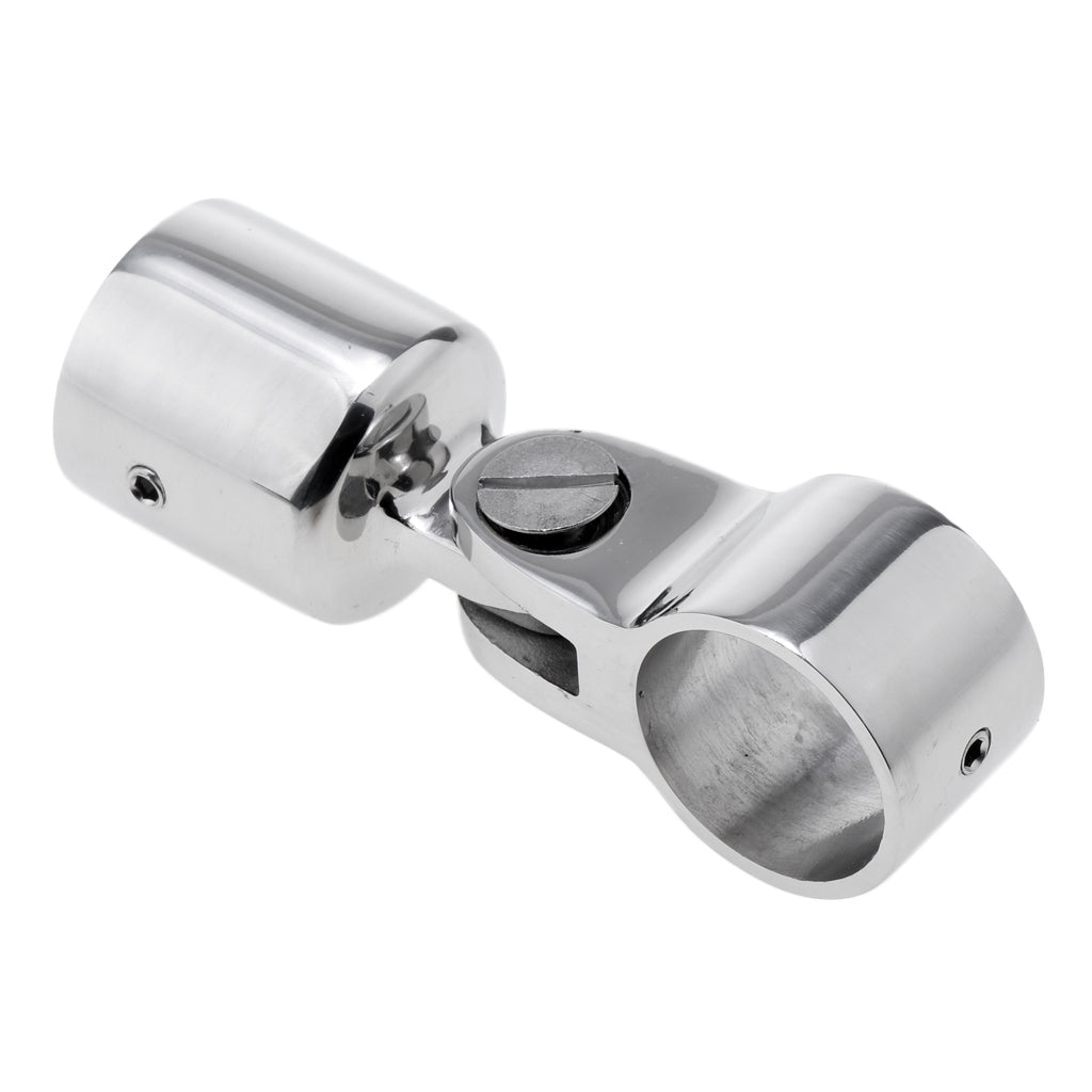 Marine 316 Stainless Steel 32mm Bimini Top Caps External Eye End Deck Hinge