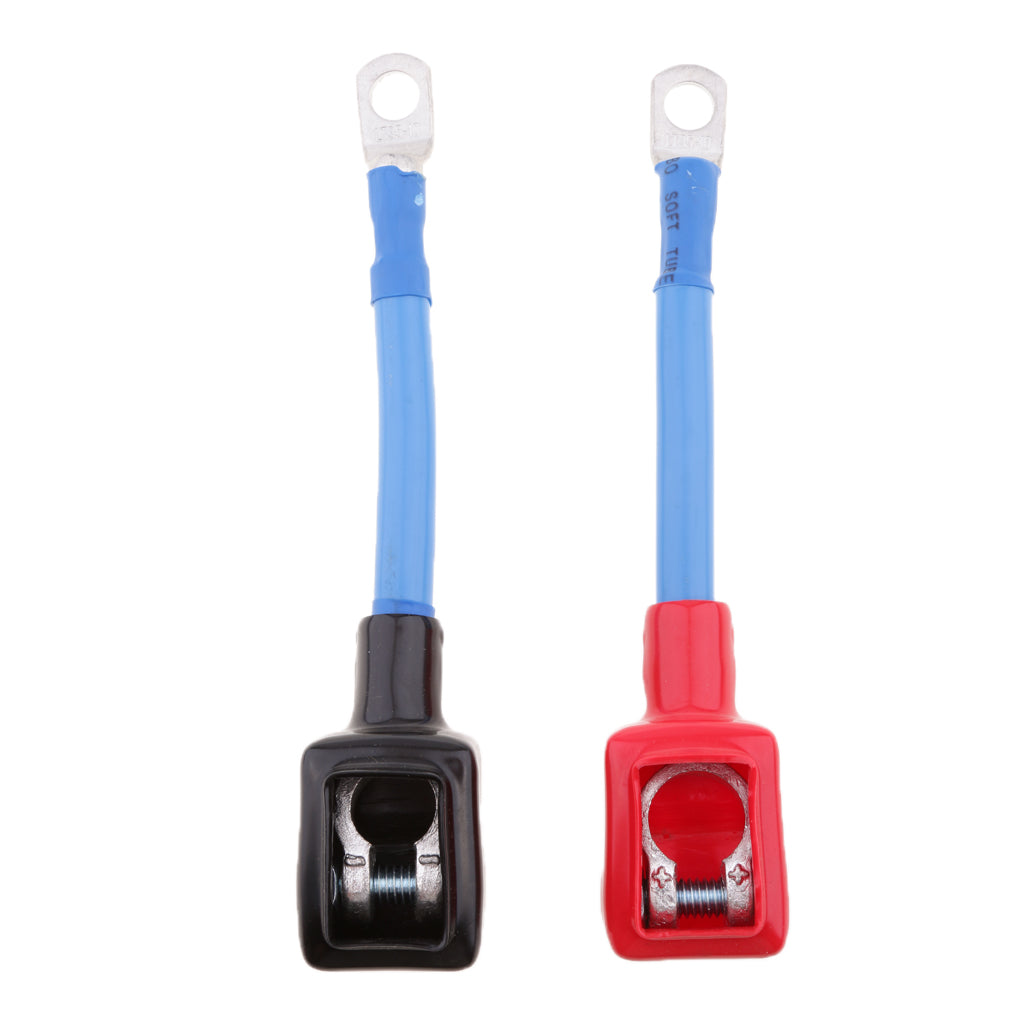 1 Pair Car Positive+Negative Battery Extension Cable Wire Connector Terminal