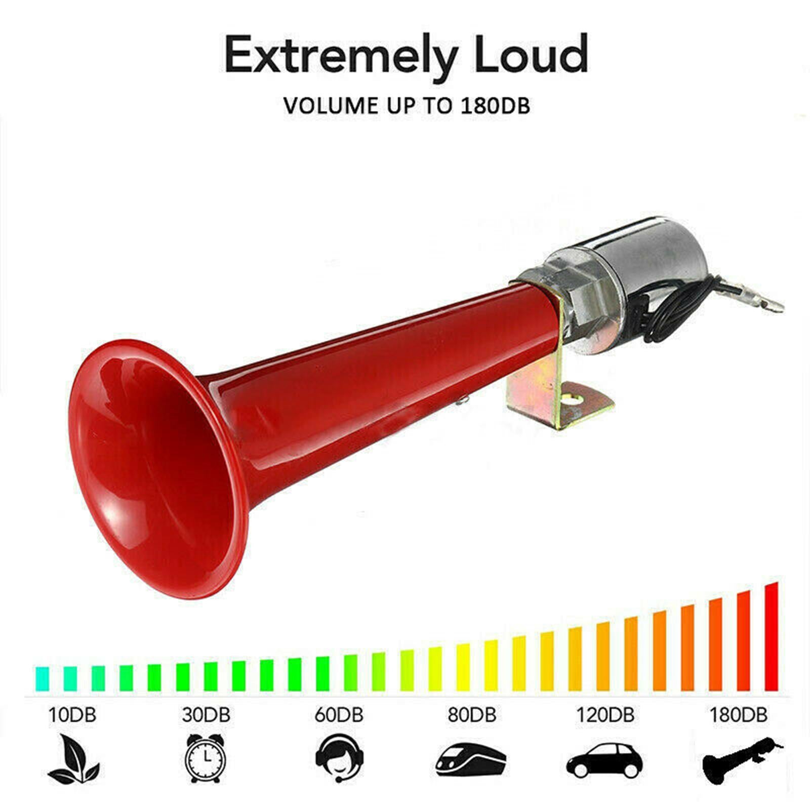 12/24V 180db Air Horn Single Trumpet for Any 12V / 24 V Vehicles Trucks SUV