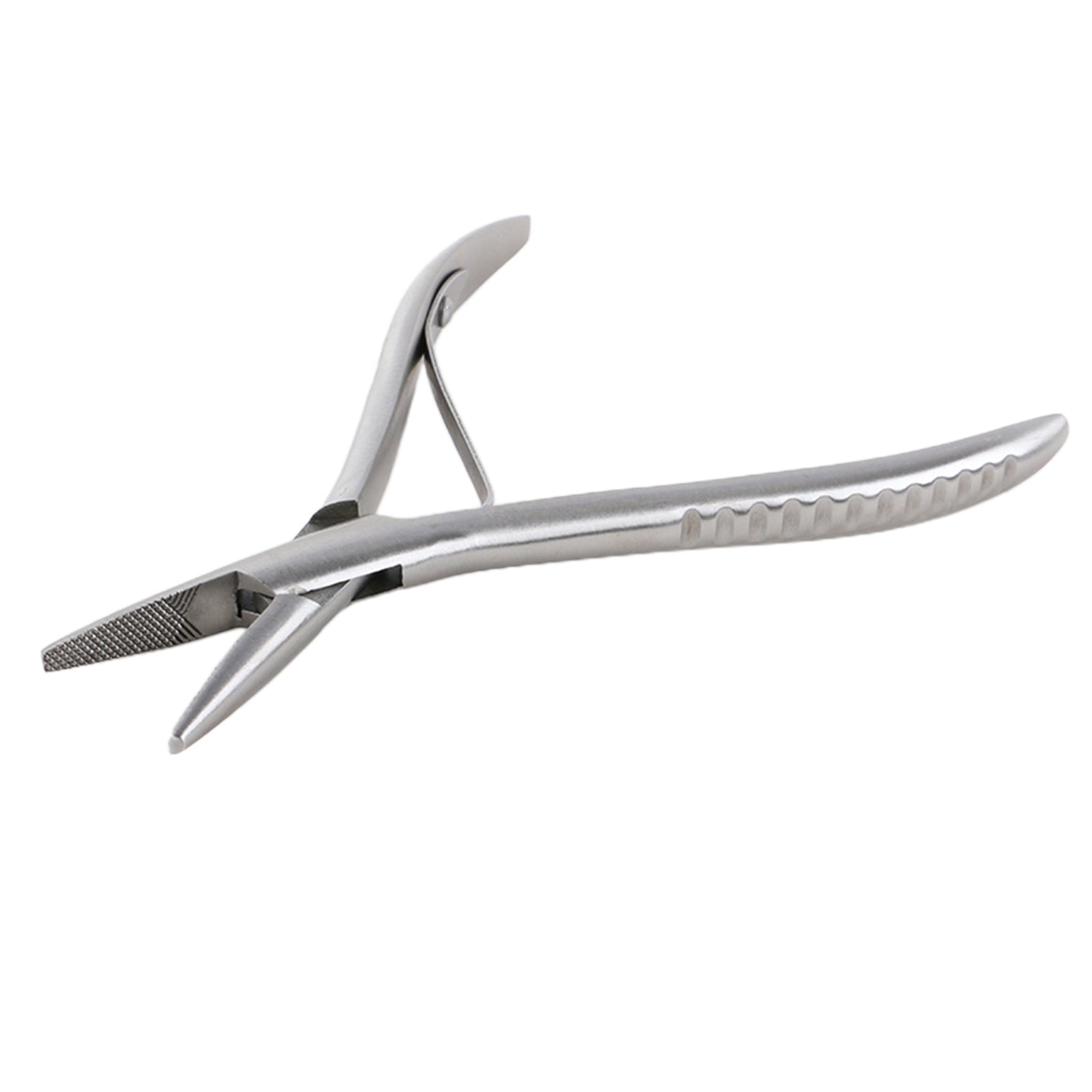 Silver  Stainless Steel Hair Extension Pliers for Micro Nano Ring Flat Shape