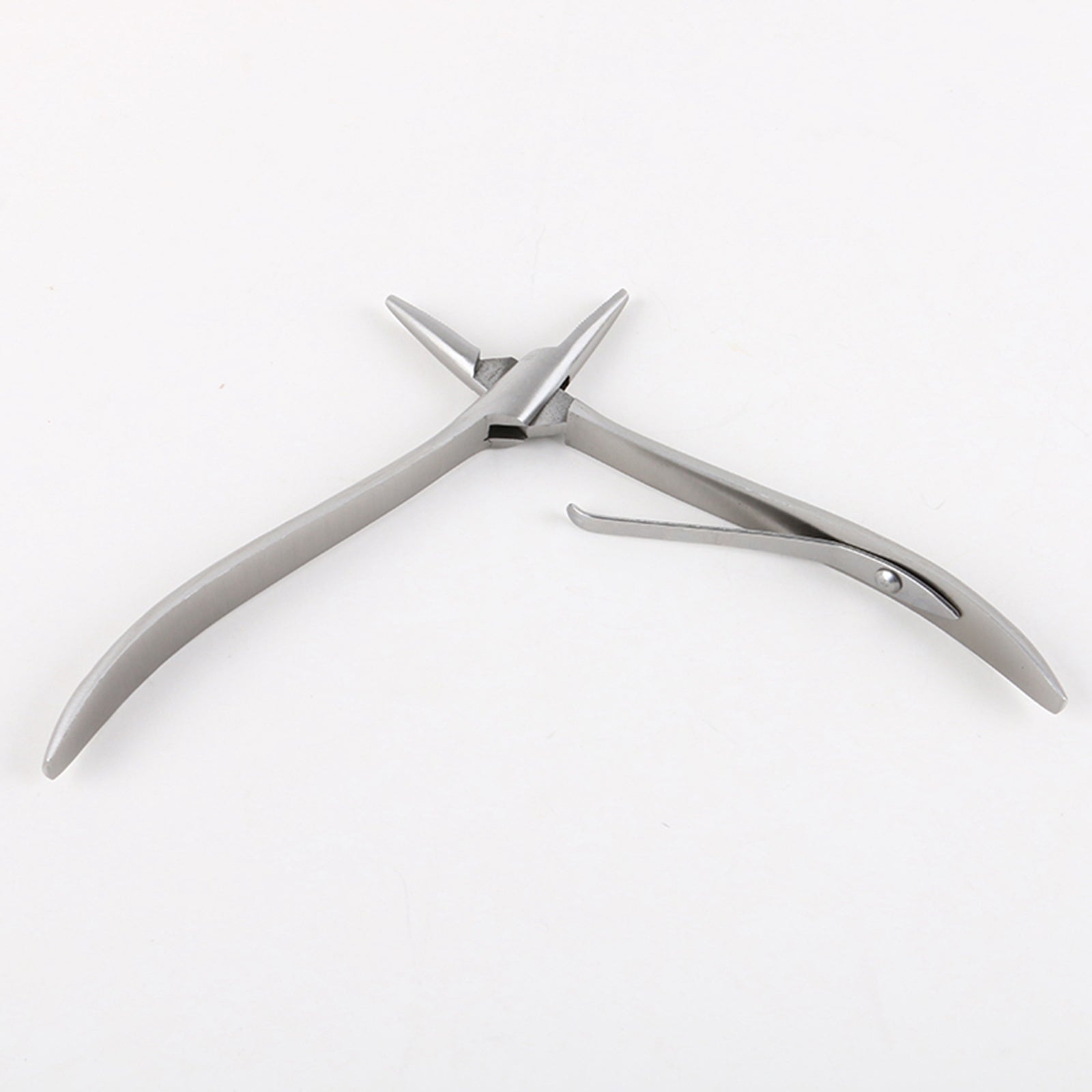 Silver  Stainless Steel Hair Extension Pliers for Micro Nano Ring Flat Shape