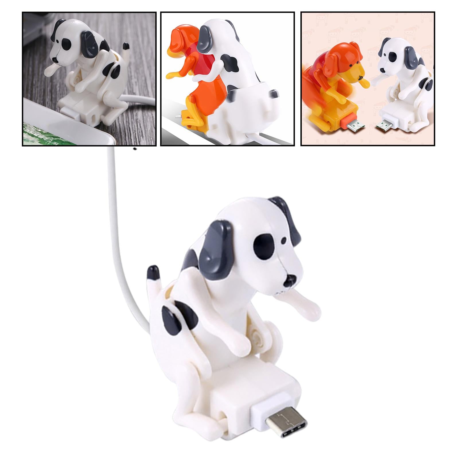 1.2m Funny Humping Spot Dog USB Charging Cable Fast Charger White Type-C