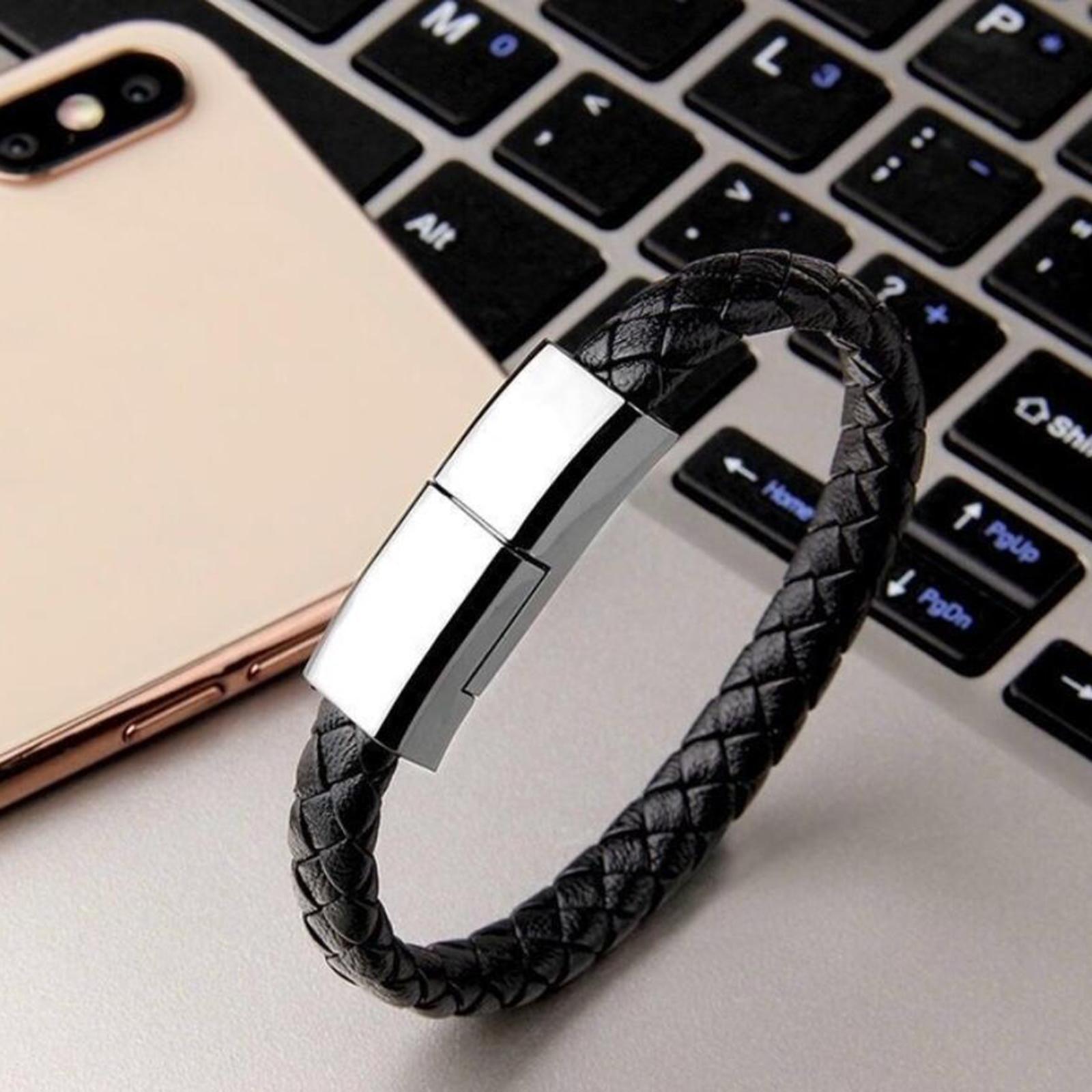 USB Charging Data Cable Mobile Phone Bracelet Wrist Band Chargers Type-C