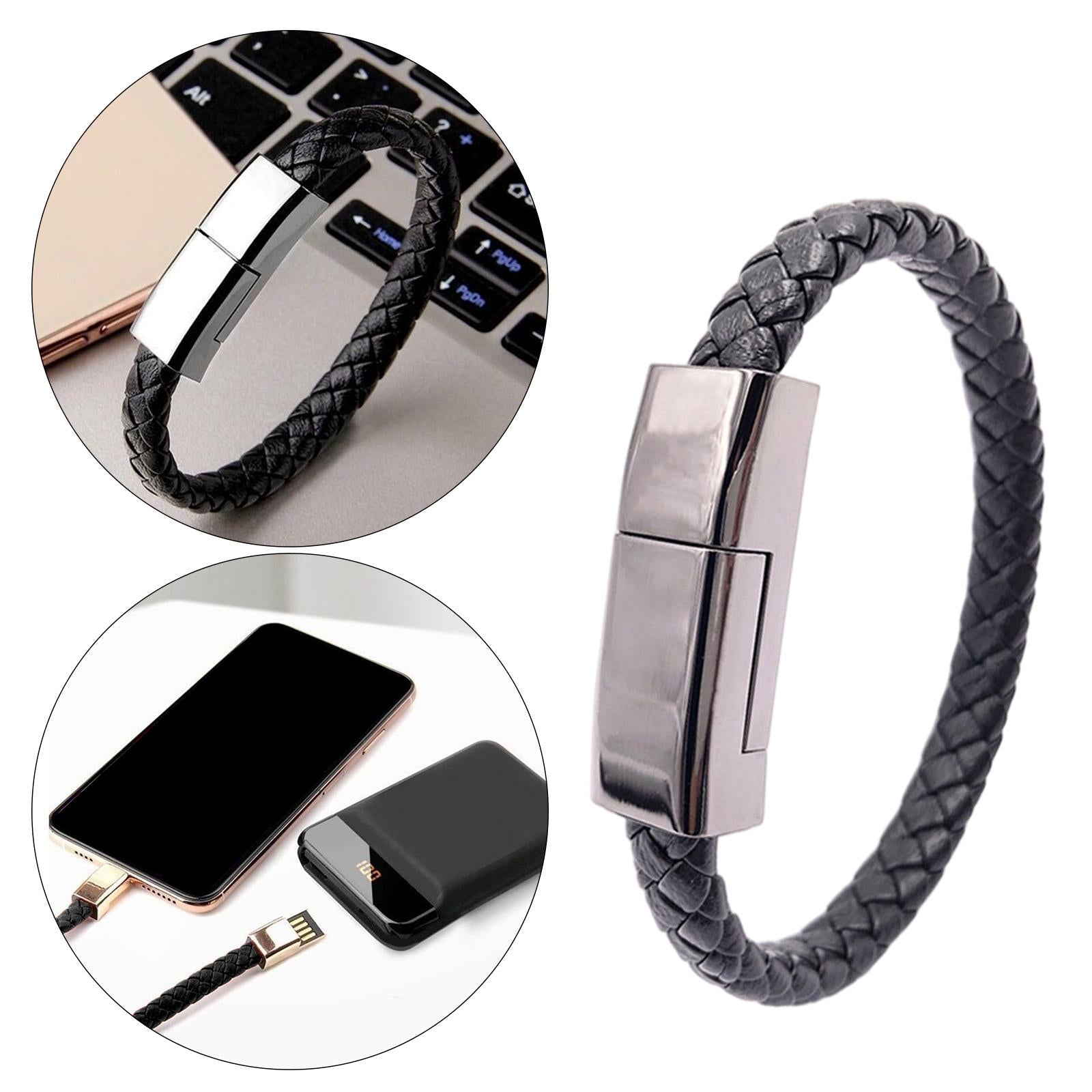 USB Charging Data Cable Mobile Phone Bracelet Wrist Band Chargers Type-C