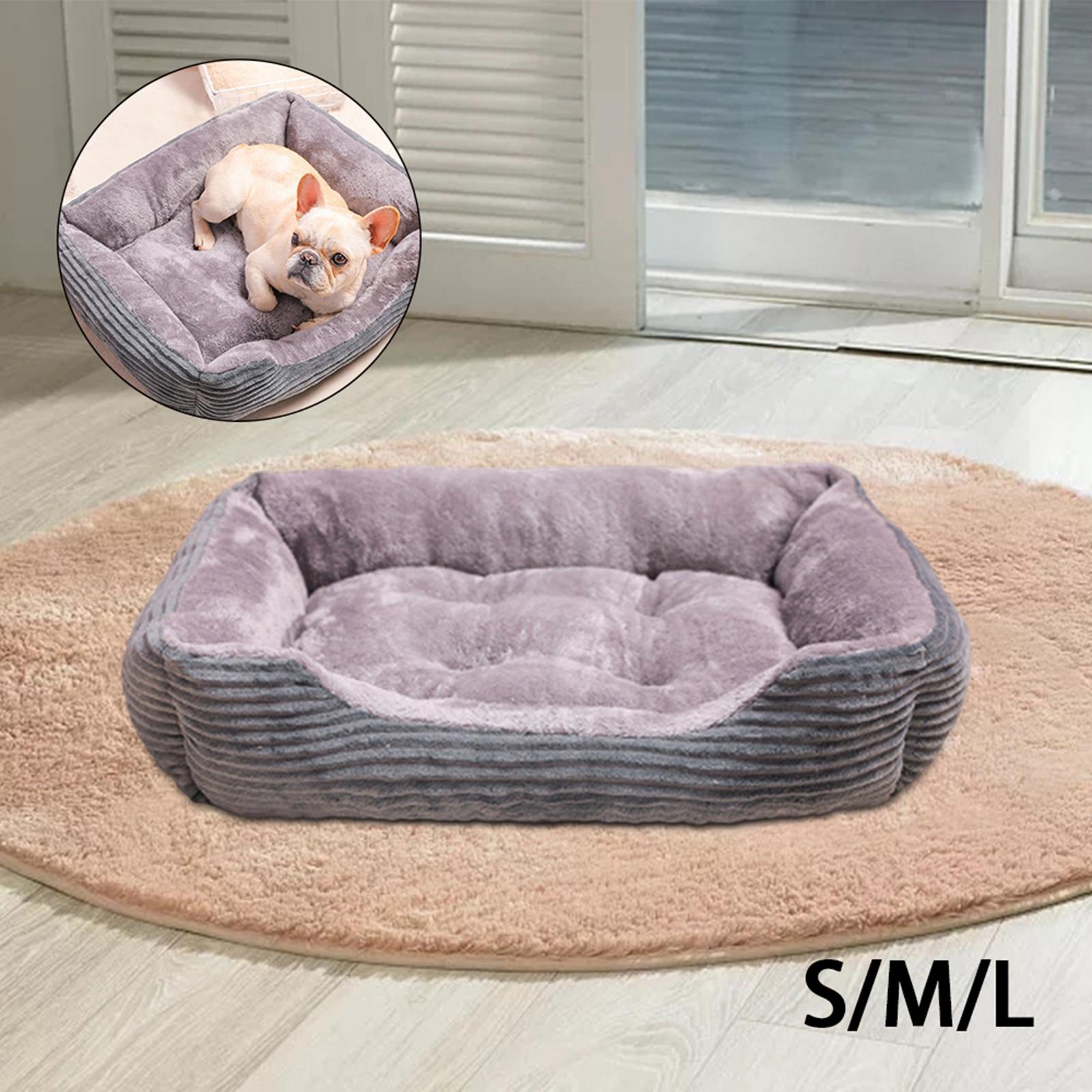 Pet Dog Cat Bed Winter Sleeping Comfy Removable Cushion Bed House House S