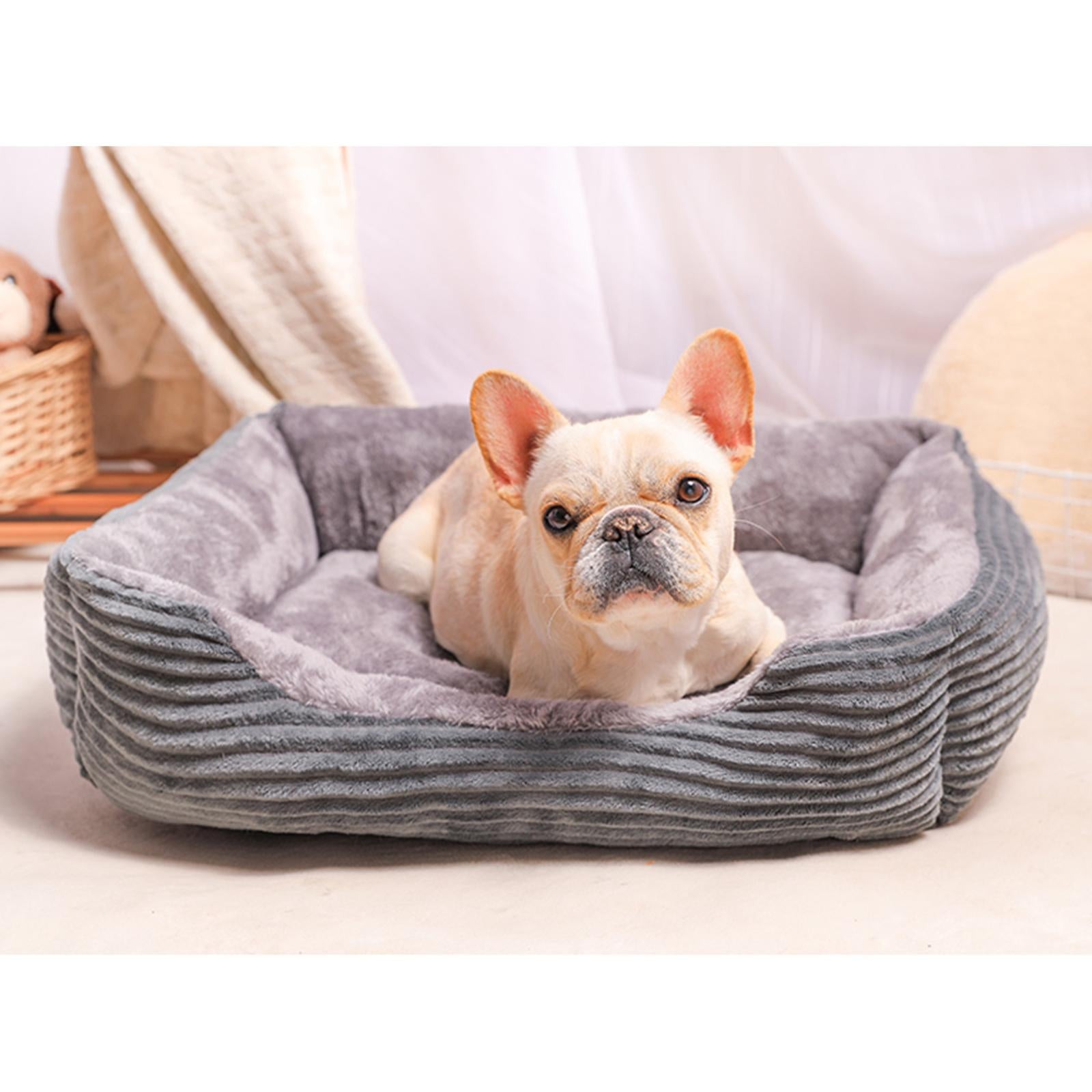 Pet Dog Cat Bed Winter Sleeping Comfy Removable Cushion Bed House House S