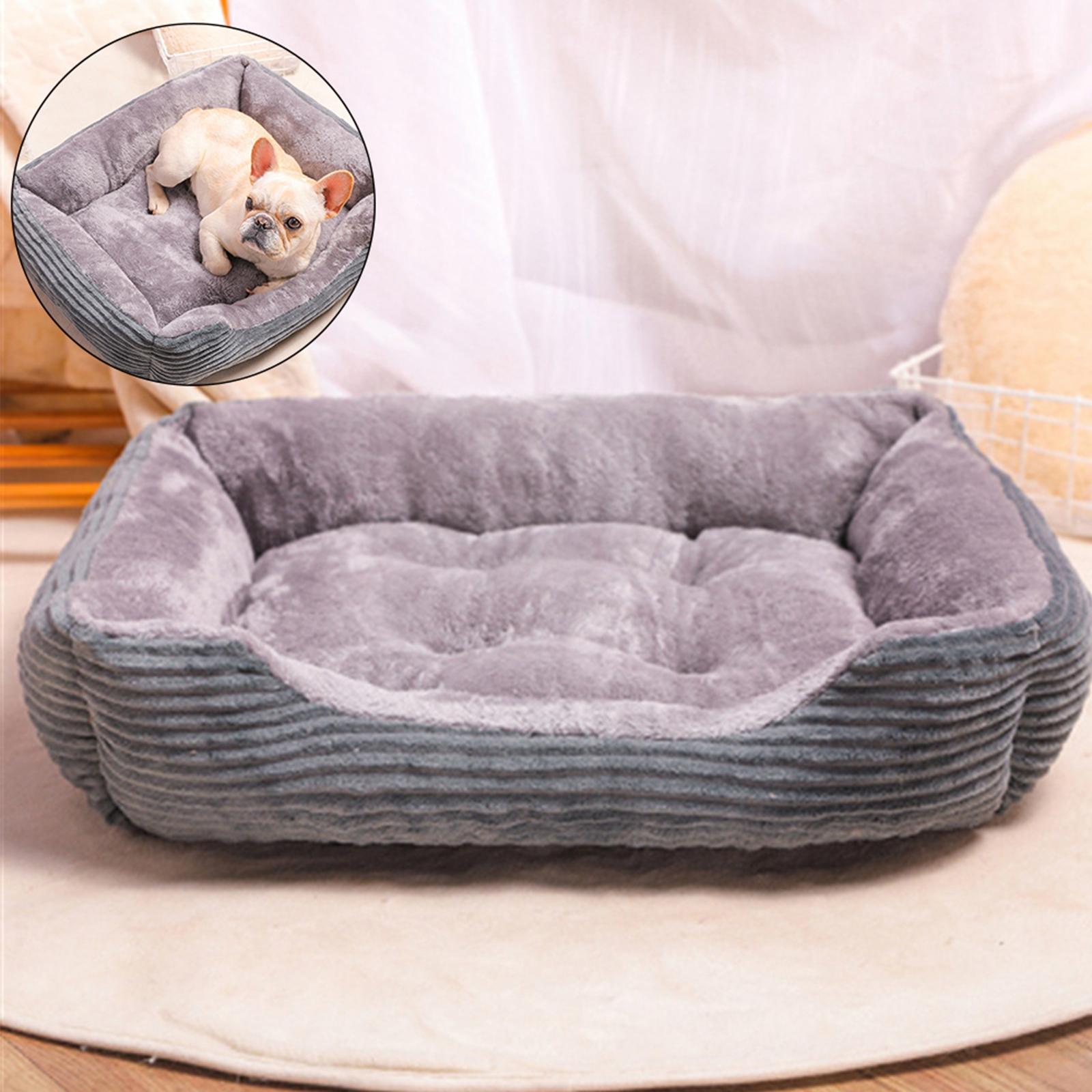 Pet Dog Cat Bed Winter Sleeping Comfy Removable Cushion Bed House House S