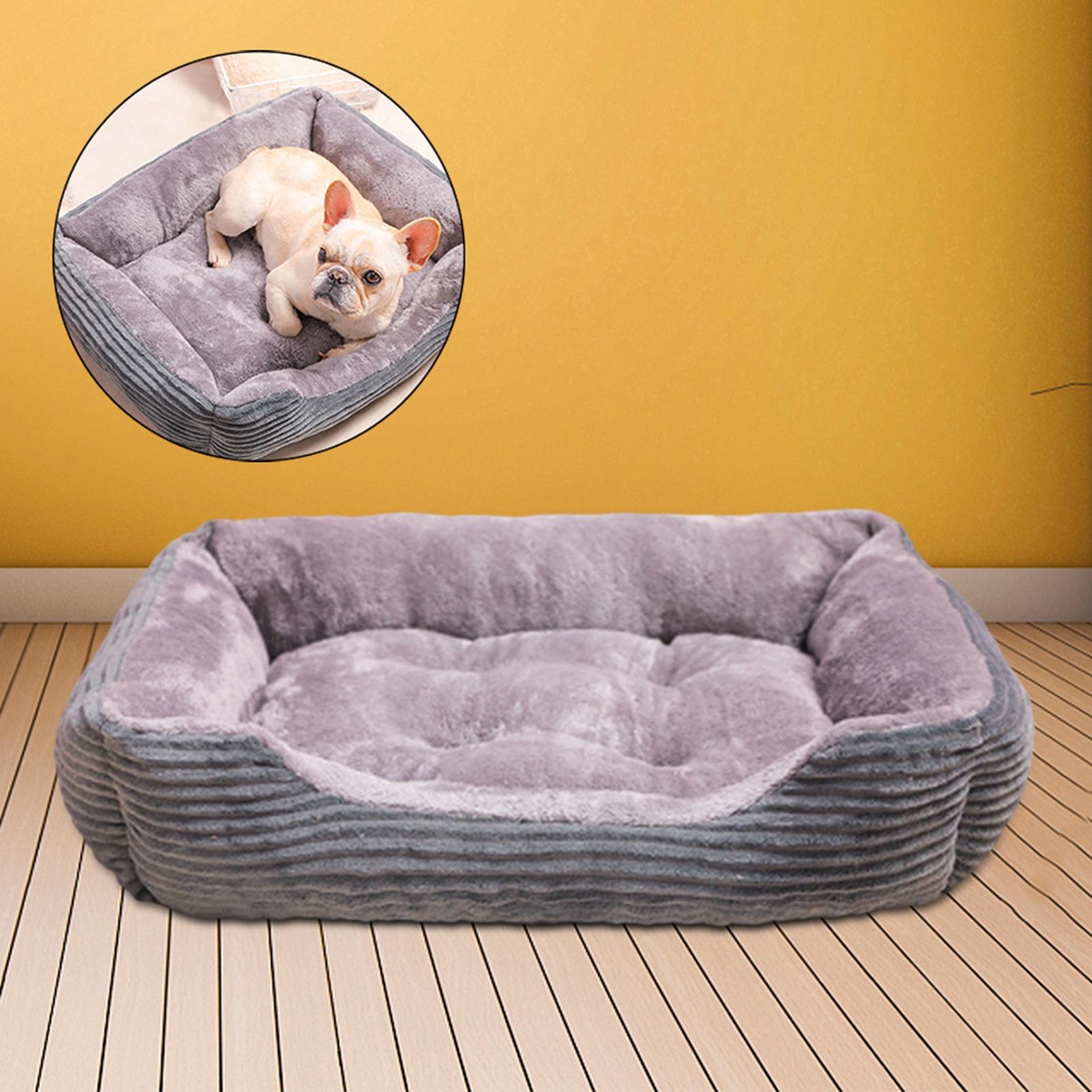 Pet Dog Cat Bed Winter Sleeping Comfy Removable Cushion Bed House House S