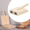 Dough Pressing Tool Gadget Baking Pizza Maker Pastry Tool Kitchen Wood color