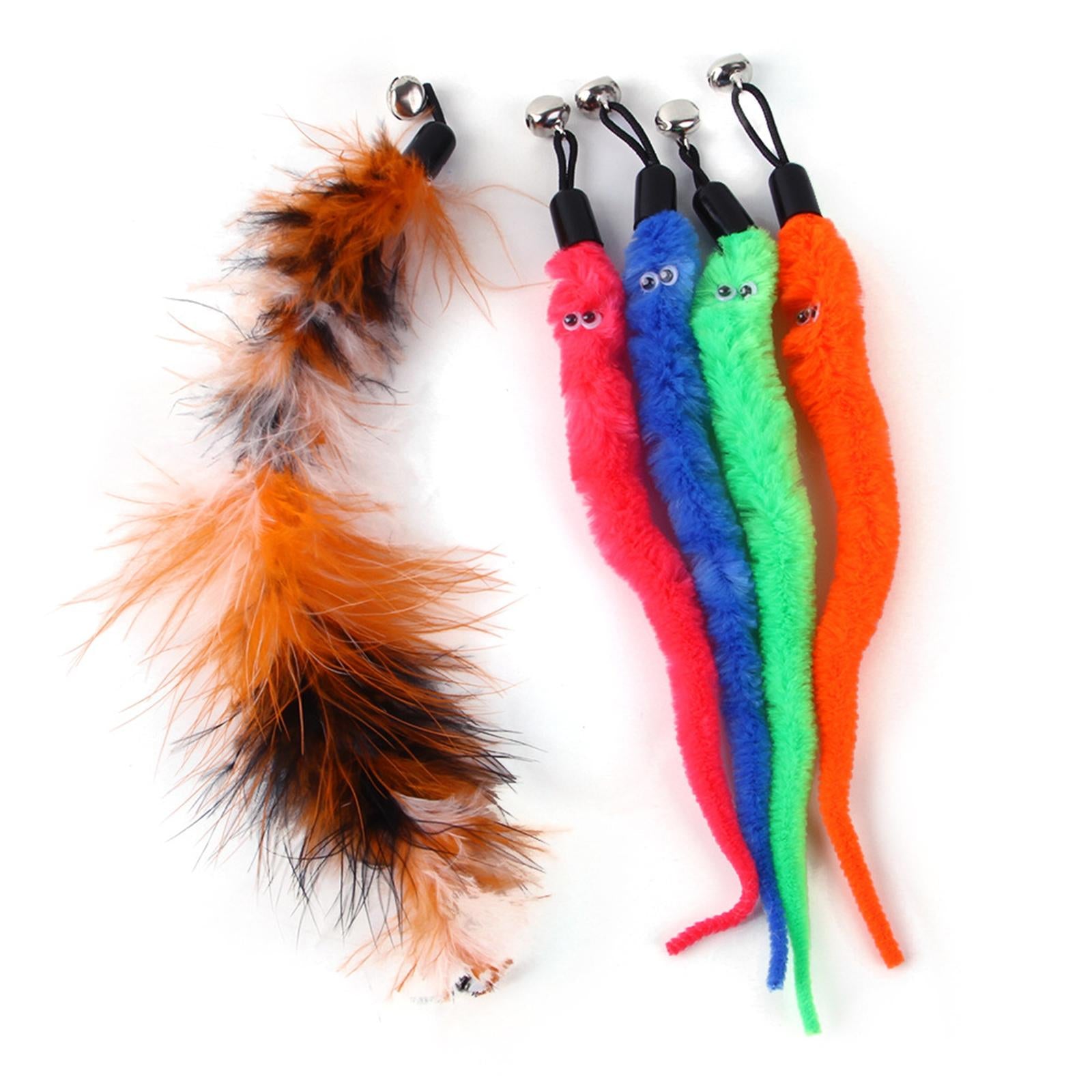 Funny Cat Feather Teaser Wand Toys with 10 Refills Training Toy Pet Supplies